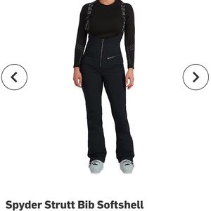 Spyder strutt ski bibs. Flattering hourglass shape